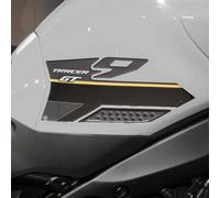 labelbike - Adesivi 3D Moto Serbatoio Decorazioni e Protezioni Laterali in Resina compatibili con Yamaha Tracer 9 GT 2025 - Colore Carbonio Nero Oro