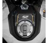 labelbike - Adesivi 3D Sopraserbatoio Moto Decorazioni e Protezioni in Resina compatibile con Yamaha Tracer 9 GT 2025 - Colore Carbonio Nero Oro