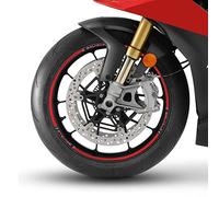 labelbike - Adesivi Strisce Moto Cerchi Ruote 17" Kit Protezioni compatibili con MV Agusta Brutale Rosso