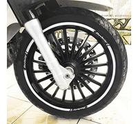 labelbike - Adesivi Strisce Moto Cerchi Ruote PIAGGIO BEVERLY Rosse-Bianche