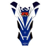 labelbike - ADESIVO PARASERBATOIO in GEL 3D PROTEZIONE per SERBATOIO della moto compatibile con Suzuki GSX-R Grafica Blu e Rossa