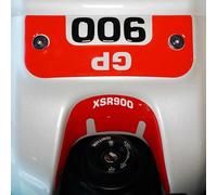 labelbike - Adesivo 3D Moto Zona Chiave Accensione Decorazione e Protezione in Resina compatibile con Yamaha XSR900 GP 2025 - Colore Rosso