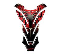 labelbike - Adesivo 3D Paraserbatoio Moto Decorazione e Protezione Universale in Resina - Colore Rosso Nero
