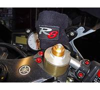 labelbike - Esclusivo Polsino R 6 Copri Serbatoio Olio Liquido Freni Moto compatibile con YAMAHA R6 - nero