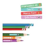 Labelbike - Etichette adesive per la Scuola ed Asilo personalizzate con Nome dei Bambini - Etichette personalizzate con il Nome per Penne, Matite, Pennarelli e altro materiale scolastico