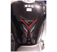 labelbike - Adesivo Paraserbatoio in Resina 3D Decorazione e Protezione di Moto Serbatoio compatibile con KAWASAKI Z900 - Colore Carbonio Rosso