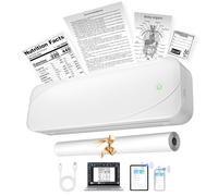 LabelCreate Stampanti portatili M833 wireless per viaggi, stampante termica senza inchiostro, supporto per lettere da 21,9 x 27,9 cm e carta termica A4, compatibile con iOS, Android e laptop, nuovo