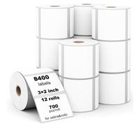 Labelebal - Etichette termiche dirette, 76 x 51 mm, multiuso, per indirizzo, codici a barre compatibili con Zebra 2844 e Rollo da tavolo (700 etichette/rotolo)