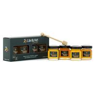 L'Abella Mel - pacchetto di 4 mieli con un cucchiaio di Miele puro dall'ape - manovellata nella valle di Jalón, Costa Blanca, Spagna - Glutine -free - 50G ciascuno, totale: 200g