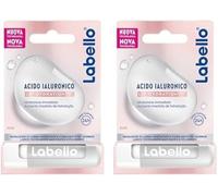 Labello Acido Ialuronico Lip Hydratation Plus Rosé 2 x 5.2g, Burrocacao labbra ultra-leggero, Lip balm con acido ialuronico per labbra rimpolpate, Balsamo labbra per un'idratazione di 24 ore