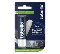 Labello Active For Men 4.8 g, Burrocacao labbra SPF15, Balsamo labbra idratante con burro di karité e oli naturali, Burrocacao protezione solare fondente sulle labbra