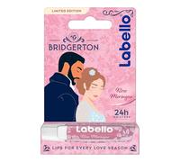 Labello Bridgerton Limited Edition Rose Meringue 4.8 g, Balsamo labbra colorato dal design romantico in edizione limitata, Burrocacao labbra lip balm idratante 24h con aroma di Rosa e tocco perlato