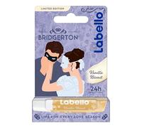 Labello Bridgerton Limited Edition Vanilla Biscuit 4.8 g, Balsamo labbra colorato dal design romantico in edizione limitata, Burrocacao labbra lip balm idratante 24h con aroma di Vaniglia