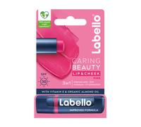 Labello Caring Beauty 3In1 SPF30 Vitamina E Olio Mandorla Bio Pink - Balsamo labbra protettivo