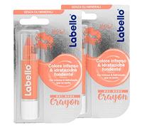 Labello Crayon Lipstick Colore Nude Matitone Labbra Burrocacao con Formula Arricchita di Oli Naturali Idratante Nutriente - 2 Stick