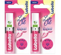 Labello Lip Oil Effetto Glossy Pink Rock 5.5 ml, Lucidalabbra volumizzante e idratante, Olio labbra con Olio di Jojoba Bio e Oli di origine 100% naturale, Lip gloss per labbra morbide e luminose