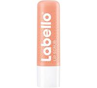 Labello Lip Scrub Fragola + Pesca (5,5 ml), Innovativa cura delle labbra con particelle scrub di origine naturale, esfoliazione delicata delle labbra con vitamina E