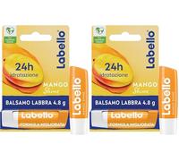 Labello Mango Shine Burrocacao labbra 4.8 g, Balsamo labbra nutriente all'aroma di Mango con pigmenti scintillanti, Lip balm idratante per 24 ore con ingredienti di origine naturale (Confezione da 2)