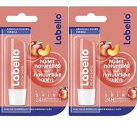 Labello peach shine - Balsamo per labbra da 4,8 g, confezione da 2
