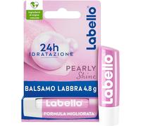 Labello Pearly Shine Burrocacao labbra 4.8 g, Balsamo labbra colorato e nutriente con estratti di perla e seta, Lip balm idratante per 24 ore con ingredienti naturali