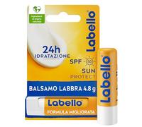 Labello Sun Protect Burrocacao labbra SPF50 4.8 g, Balsamo labbra con filtri UVA/UVB, cera d'api e oli naturali, Burrocacao protezione solare 50 idratante per 24 ore