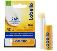 LABELLO Sun ProtectProtection Solaire FPS 50 (1 x 5,5 ml), stick labbra protezione UVA/UVB e idratazione 24 ore, balsamo per labbra al burro di karitè e oli naturali arricchiti con vitamine C & E