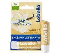 Labello Vanilla Buttercream 4.8 g, Burrocacao labbra con profumazione alla vaniglia, Balsamo labbra con oli naturali e senza oli minerali, Lip balm morbido e idratante per 24 ore