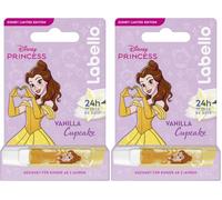 Labello Vanilla Cupcake Limited Disney Princess Edition - Matita profumata per la cura delle labbra con aroma dolce di vaniglia, balsamo per le labbra per bambini dai 3 anni in su, 4,8 g