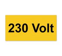 LabelTec 100 adesivi di avvertimento, 230 Volt, 52 x 26 mm | Adesivo di sicurezza autoadesivo per macchinari, armadi elettrici, impianti, segnale di avvertimento, impermeabile, LTI061