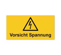 LabelTec 100 adesivi di avvertimento "Vorsicht Spannung", 105 x 52 mm | Avviso di tensione elettrica per armadi elettrici, impianti e dispositivi, adesivo di sicurezza impermeabile LTI097