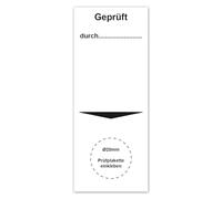 LabelTec Placca di base testata da 40 x 100 m da riempire autonomamente, autoadesiva con segnaposto per targa di prova, adesivo impermeabile riempibile per documentazione di prova LTH003 (50, per Ø 20