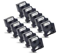 Labelwell 10x Nastro per Etichette Compatibile per Dynmo D1 12mm x 7m 45013 S0720530 Nero su Bianco per Dynmo LabelManager 160 150 280 220P 260P Labelpoint 250 150 300 Labelwriter 450 Duo