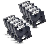 Labelwell Compatibile Dynmo D1 45013 45013s Nastro per Etichette S0720530 12mm x 7m Nero su Bianco per Dynmo LabelManager 160 150 280 200 210 Labelpoint 250 150 Labelwriter 450 Duo, confezione da 8