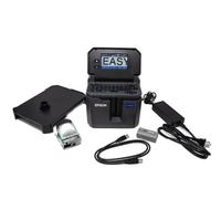 LABELWORKS Epson LW-Z5010PX-B - Etichettatrice industriale e nastro adesivo in vinile nero su bianco, 2,5 cm, kit completo per stampante con accessori, rotolo di etichette sfuso B224VTBWPX, stampante