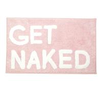 LABEND HOME Get Naked Tappeto da bagno - Set tenda da doccia - Divertente tappeto decorativo per il bagno - Simpatico tappetino da bagno divertente - Accessori da bagno - Lavabile (rosa)