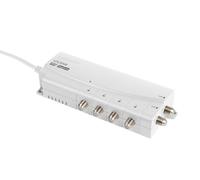 Labgear Amplificatore di segnale radio e TV a 4 vie, amplificatore di distribuzione del segnale con connessioni di tipo F, amplificatore professionale con bypass IR