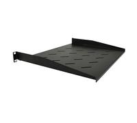 Labgear Scaffale per server rack 1U, 48 cm, capacità di carico 20 kg, mensola cantilever ventilata 350 mm di profondità, mensola in acciaio SPCC, per armadi di rete e rack per server, nero