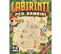 Labirinti Per Bambini 4-8 anni: Cerca e Trova per bambini 4,5,6,7,8 anni | Libro vacanze 1-2 elementare Rompicapo e Enigmistica bambini | Attività e Giochi e passatempi 4-8 anni