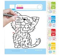 Labirinti per Bambini,Set Libri Labirinti Progressivi per Bambini - 4 Pezzi Attività Sensoriale Didattica per Studenti Ragazzi Adulti