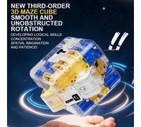 Labirinto 3D Cubo Magico Puzzle Trasparente a Sei Facce Cubo di Velocità Cubi Labirinto Giocattoli Per Bambini Giocattoli Educativi Regalo della Festa di Compleanno