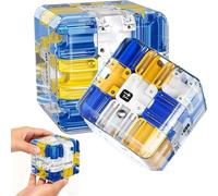 Labirinto 3D Puzzle Cubo - Giocattolo Rompicapo Coinvolgente, Palla Magica For Adulti(Blue)
