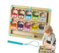 Labirinto colorato magnetico, Labirinto colorato magnetico e conteggio, Gioco di conteggio colori del legno, Prescolare Pensiero logico Strategia Attività di apprendimento Bambini piccoli Abilid