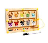 Labirinto di colori e conteggio magnetico, lavagna di ordinamento magnetico,Tavola di puzzle di conteggio di colore in legno - Giocattoli per labirinto di conteggio per bambini piccoli, giù