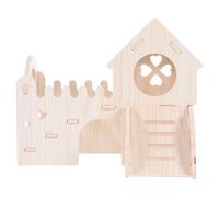Labirinto di criceto casa in legno Fun Slide House Hut Casta per masticare per