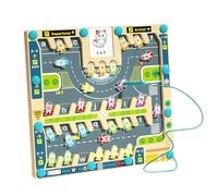 Labirinto di lettere dell'alfabeto magnetico,labirinto di parcheggio dell'alfabeto magnetico | Giocattolo dell'aeroporto di lettere dell'alfabeto di legno,Giocattoli di puzzle dell'alfabeto