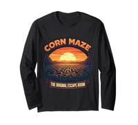Labirinto di Mais L'Originale Escape Room Divertente Agricoltore Proprietario Amante Maglia a Manica