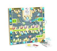 Labirinto di parcheggio con alfabeto magnetico, giocattolo per labirinto con alfabeto magnetico - Giocattoli per puzzle in legno in alfabeto prescolare | Giocattolo educativo per aeroporto con lettere