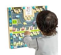 Labirinto di parcheggio con magnetico, giocattolo per labirinto con magnetico, sensoriali labirinto in legno, giocattolo educativo per aeroporto, lettera ' , P