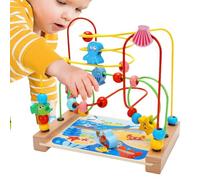 Labirinto di Perline di Legno: Sensoriale di Montagna Russa, Settore di Gioco su Traccia per I Bambini Piccoli, unità di attività di Apprendimento, Modulo di Abilità Motorie Fine | per Bambini