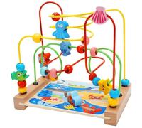 Labirinto di perline Giocattoli Labirinto di perline in legno naturale Ragionamento spaziale Montagne russe per bambini Educazione precoce classica Coordinazione occhio-mano Giocattolo per bambini